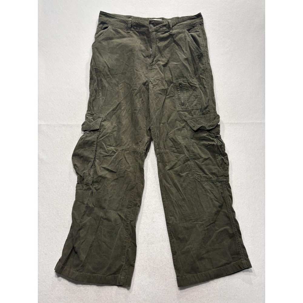 Angel Kiss Green Corduroy Cargo Pants Juniors 11/30 Straight Leg 79374JC00084RJ